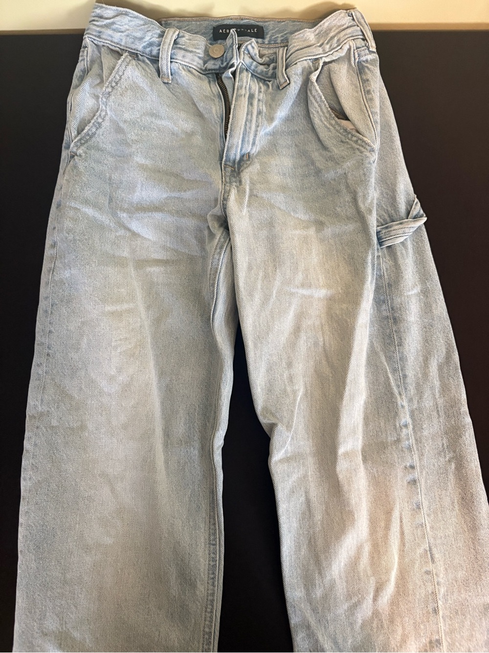High Rise Baggy Aeropostale Jeans With Loop Detail